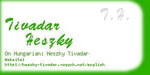 tivadar heszky business card